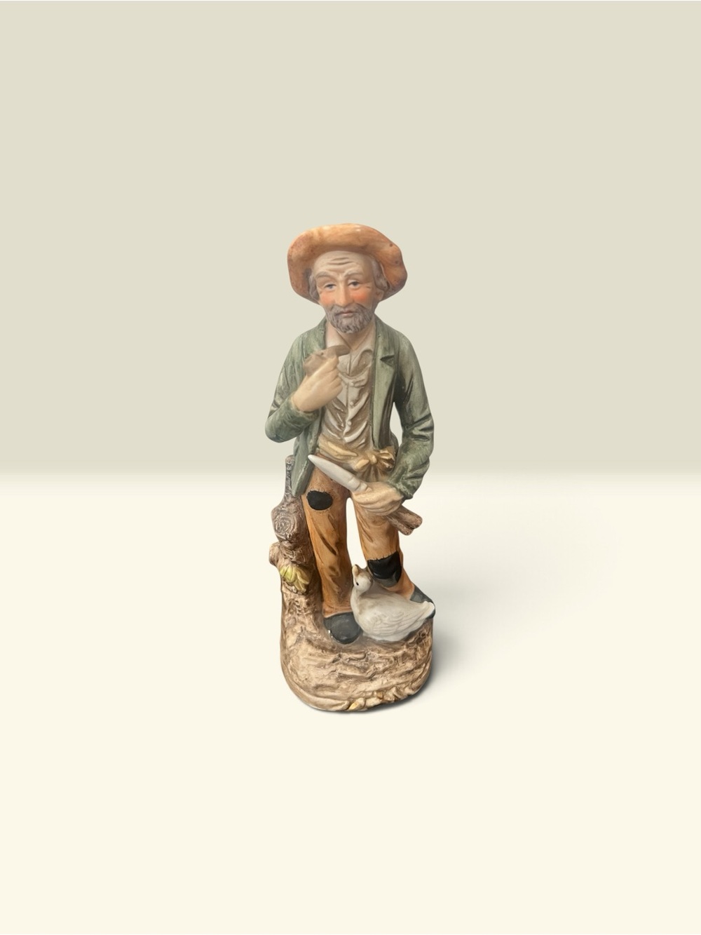 Home Interiors Vintage Old Farmer with Goose
